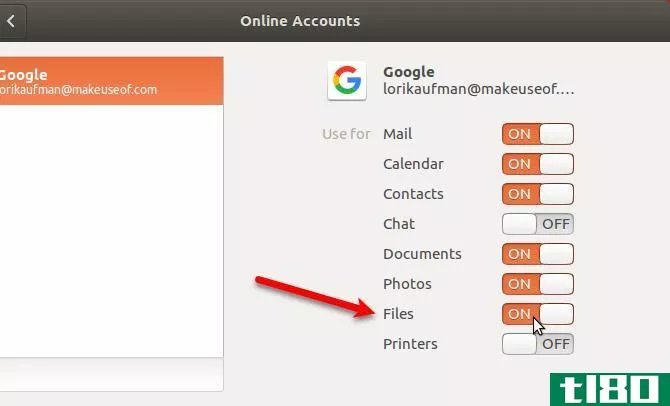 Enabling file access in Google Drive on ubuntu