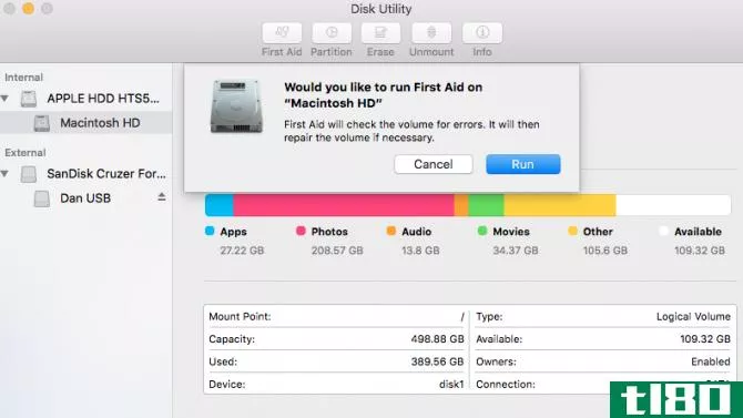 Mac First Aid Disk Repair
