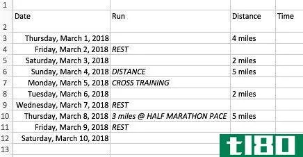 setting up your marathon training plan