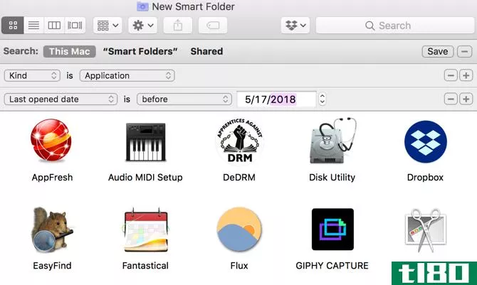 Mac Smart Folder Unopened Apps