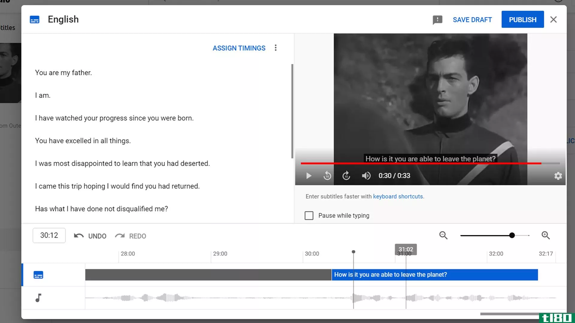 YouTube fixed subtitles