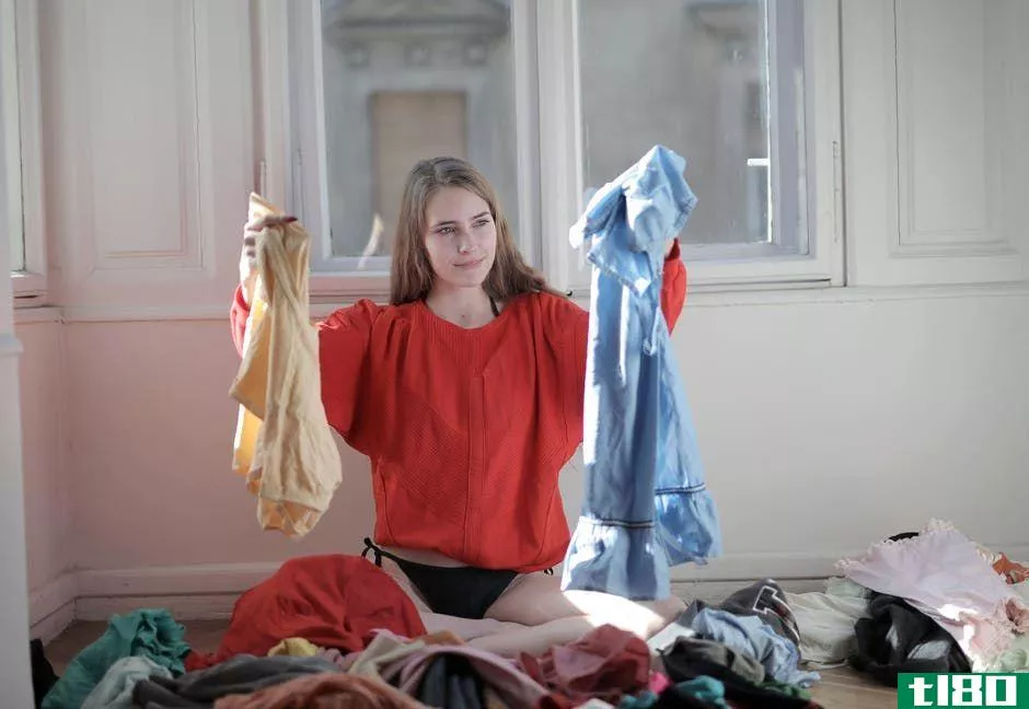 woman with laundry 