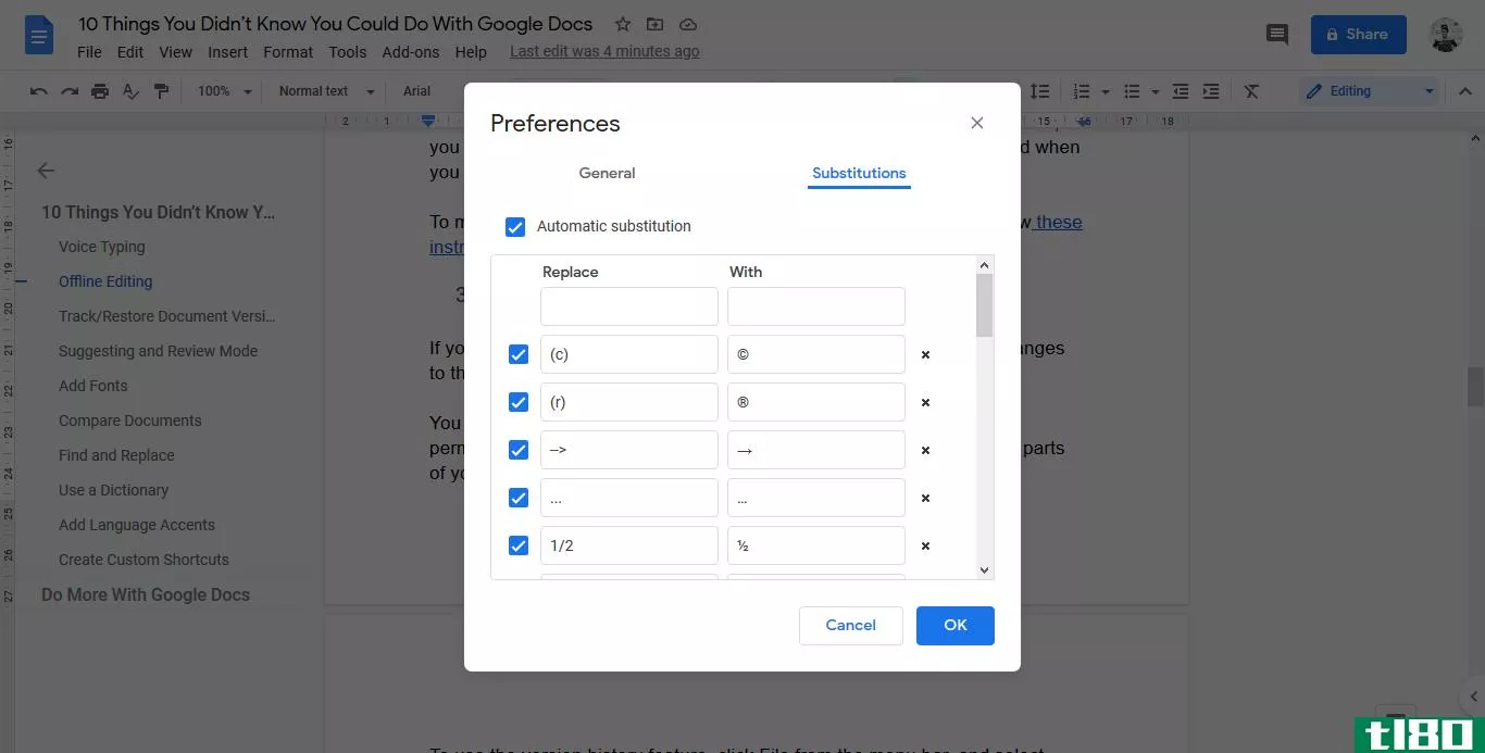 Adding customized shortcuts in Google Docs