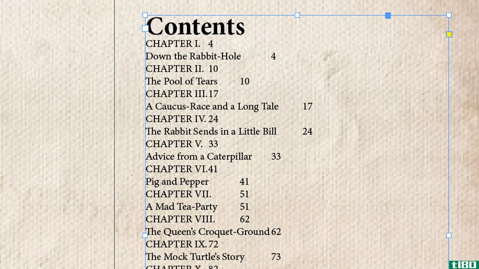 InDesign contents page basic paragraph formatting style