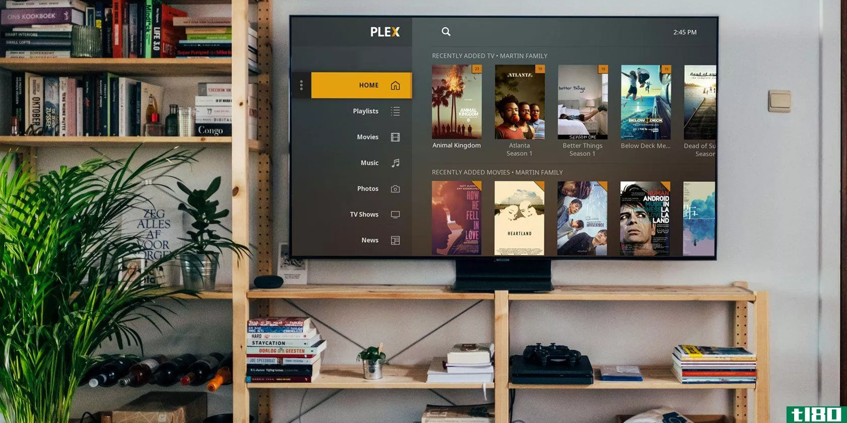 plex on a tv screen