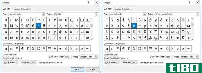 URL Spoofing - special characters