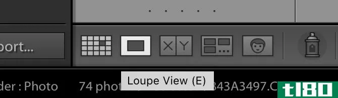 lightroom loupe view