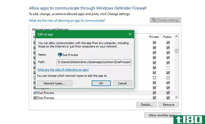 Windows Firewall Apps Details