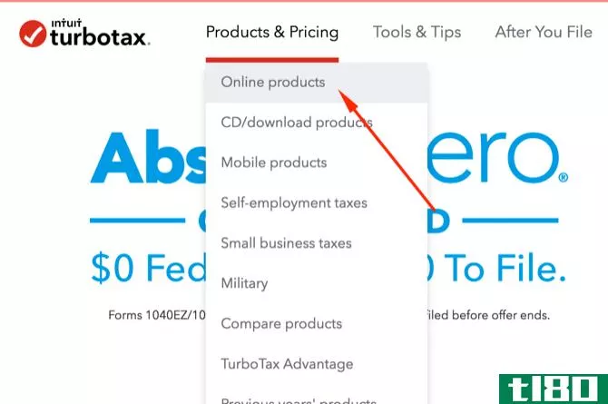 turbotax guide - online products
