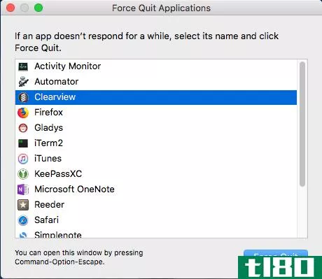 force quit Mac app