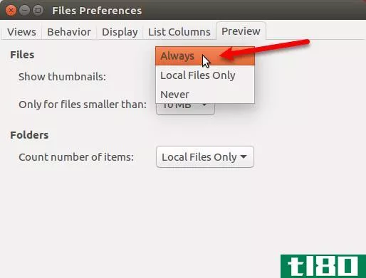 Google Drive files preferences in Ubuntu