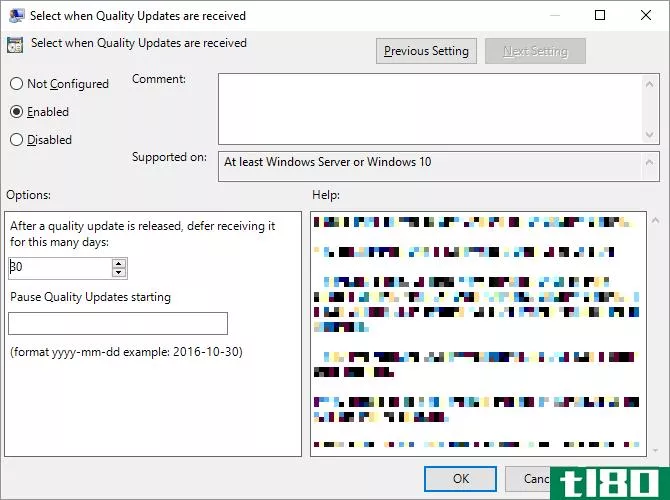 Windows 10 Configure Quality Updates