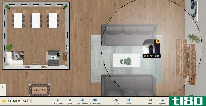 Kumospace creates a virtual office for video calls, where you can go join "conversati***" by virtually going near the people talking