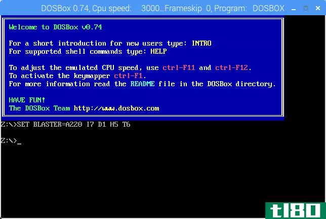 DOSBox on Raspberry Pi
