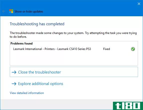 Windows 10 Hide Updates Troubleshooter
