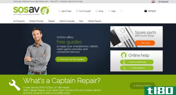 SOSav Gadget Repair Website