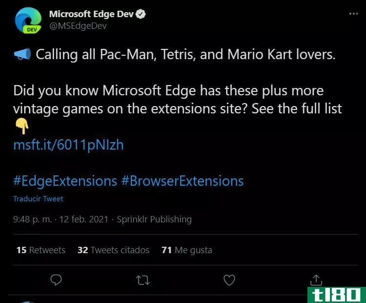 microsoft edge browser illegal emulator tweet