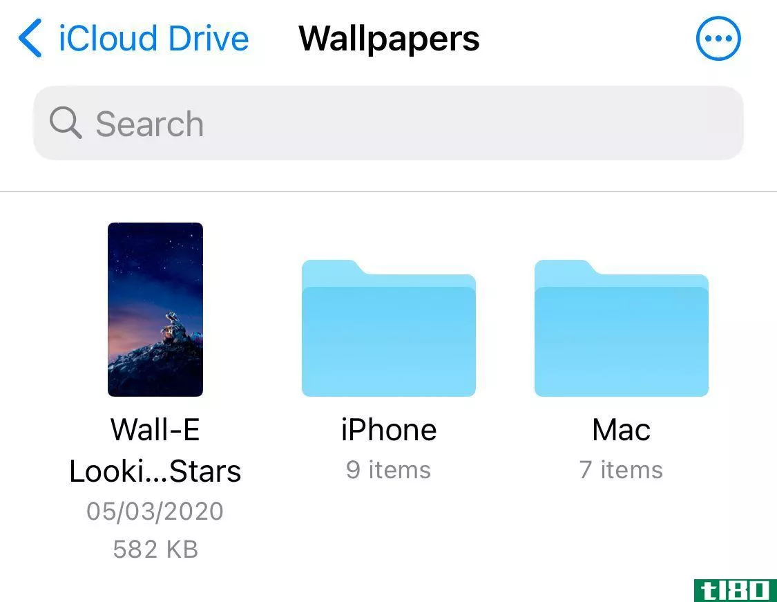 Files app showing iCloud Drive files and folders on iPhone