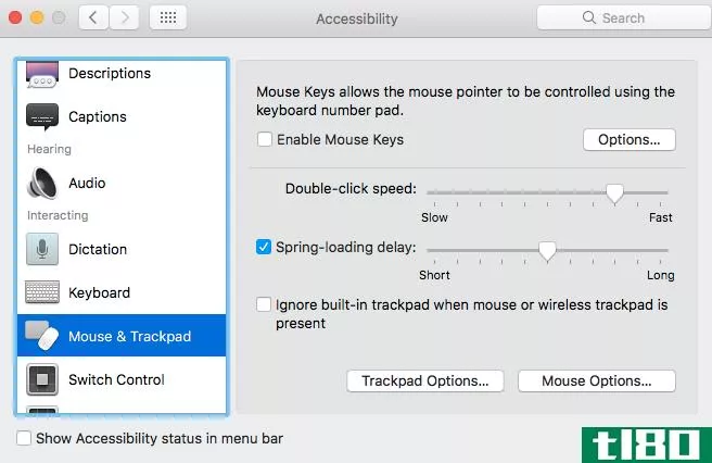 macbook keyboard not working- Mouse Keys