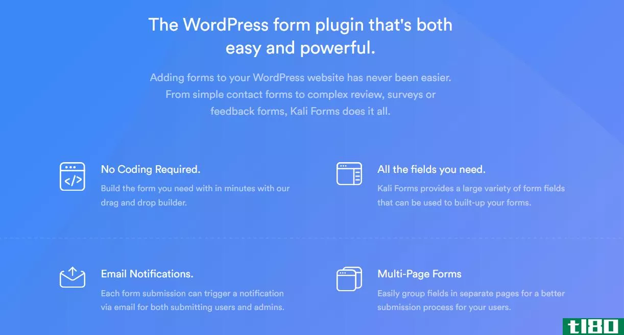 Kali Forms WordPress Plugin Features
