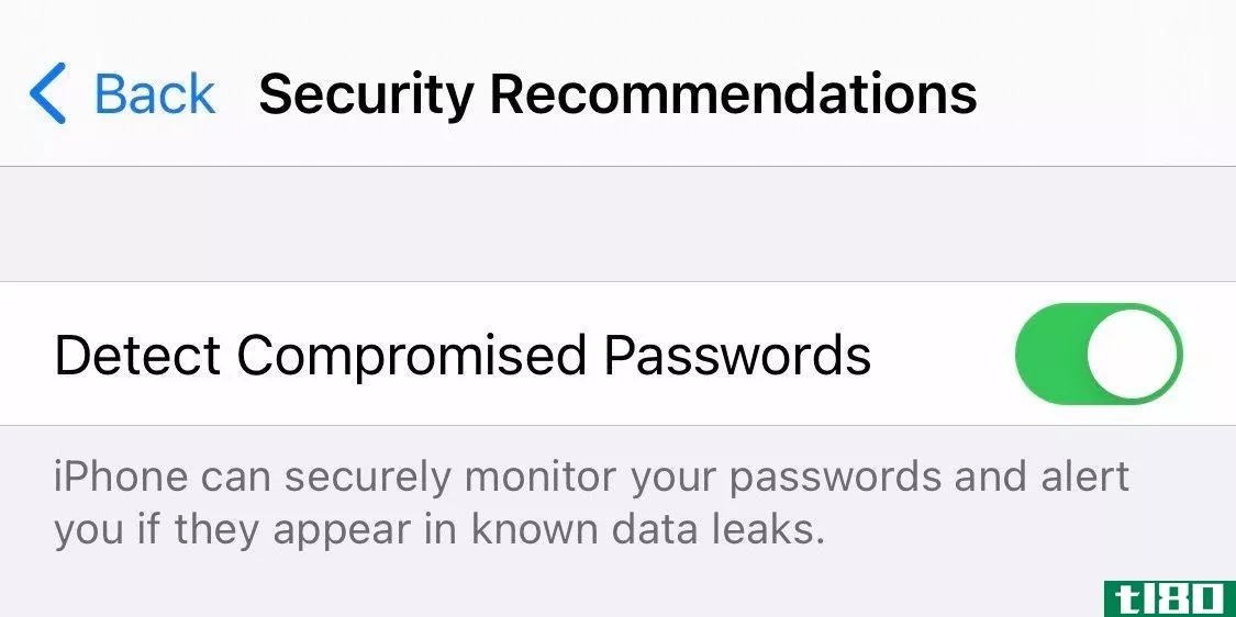 iphone security recommendati*** detect compromised passwords