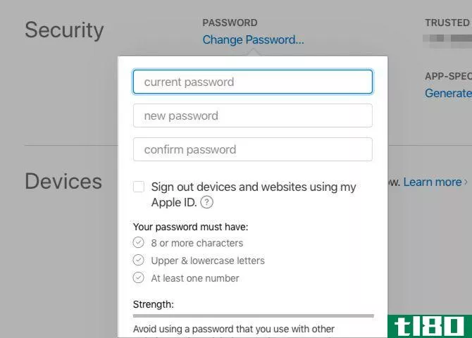 change-apple-password-web