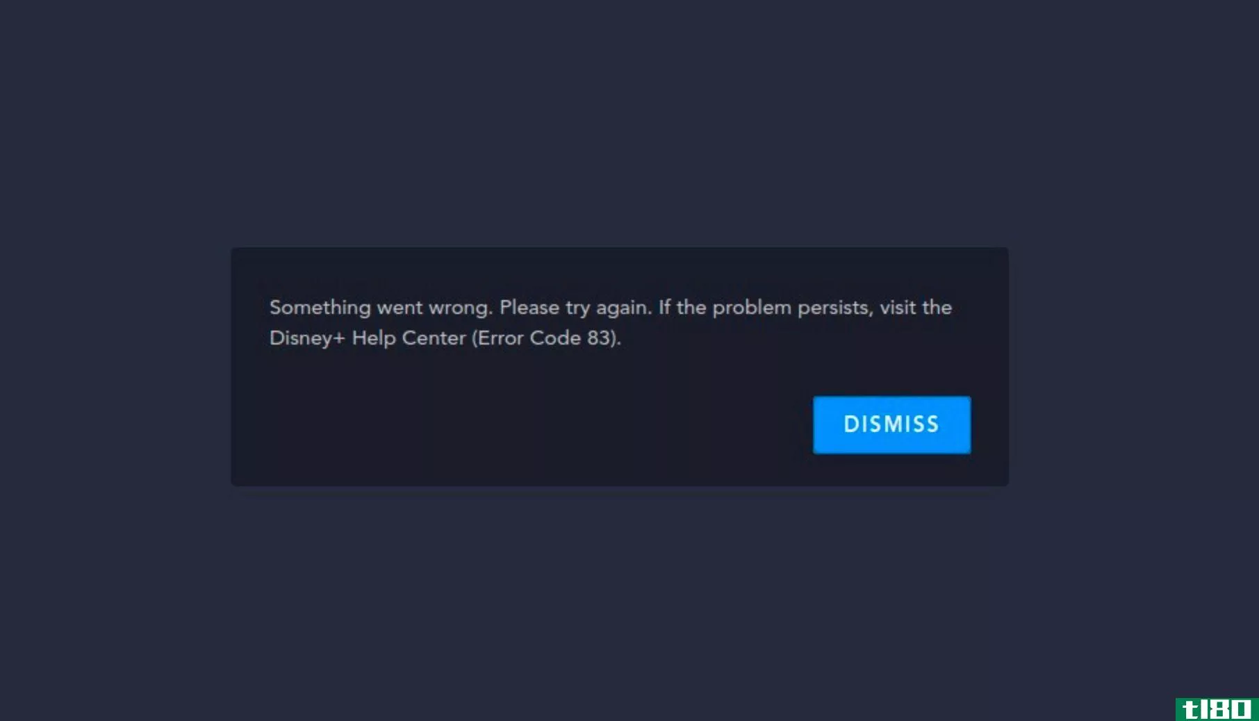Disney+ error code 83