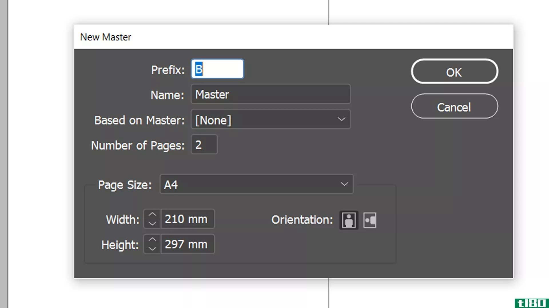 Add second Master Page to InDesign