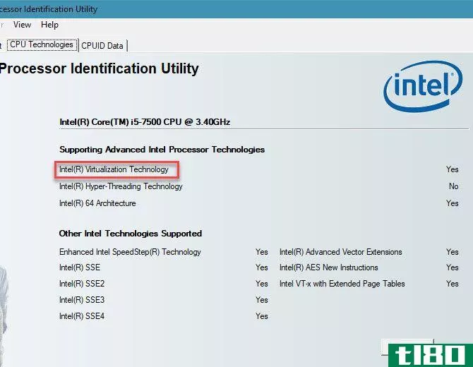 Intel Processor Identification Utility