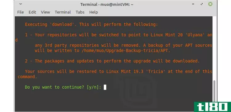 Downloading Linux Mint 20 Upgrade Packages