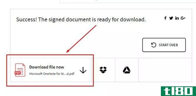 download signed file with **allpdf