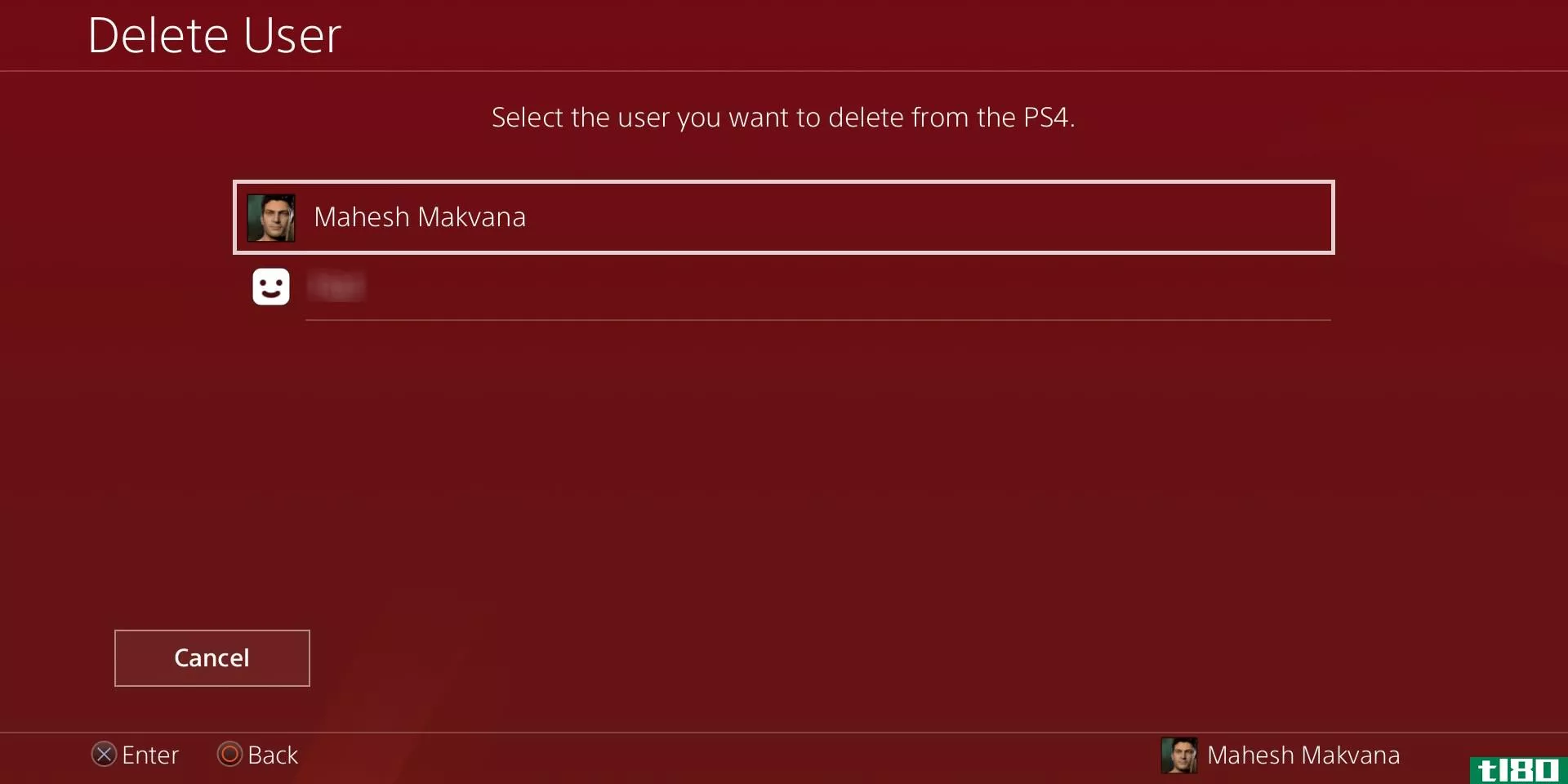Delete a PS4 account