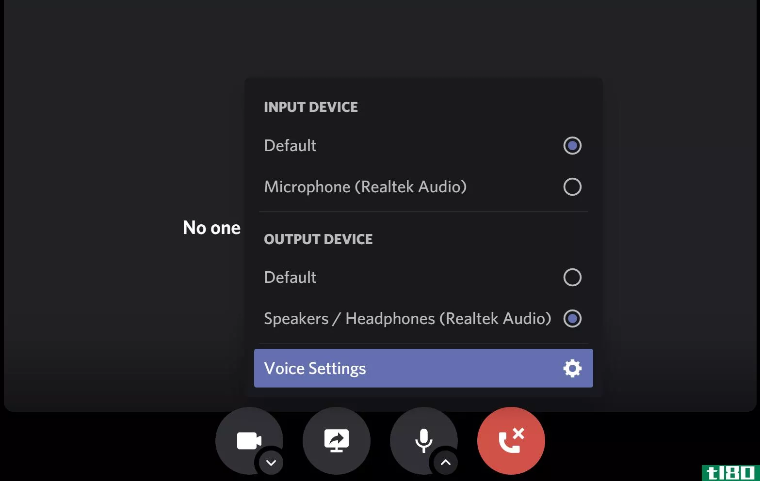 Voice Settings Button