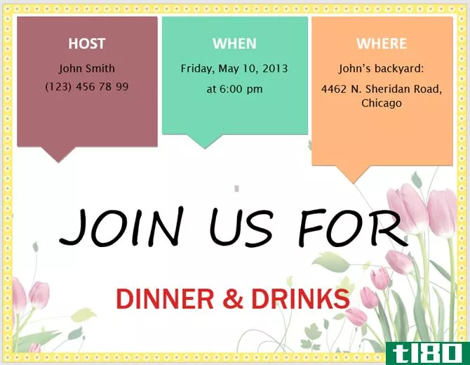 Free Microsoft Word Invitation Templates - spring party