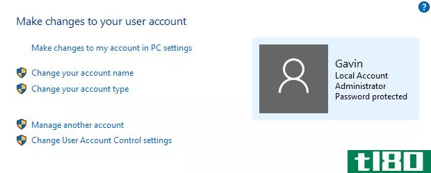 Windows user accounts