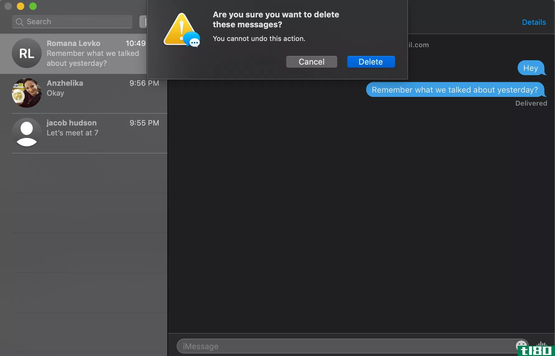 how to delete multiple messages on Mac