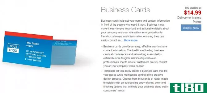 Cheap business cards from Staples