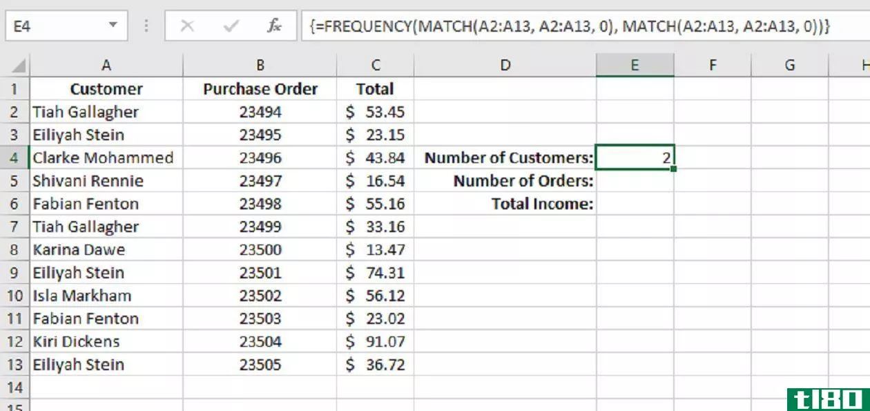 FREQUENCY array function in Excel