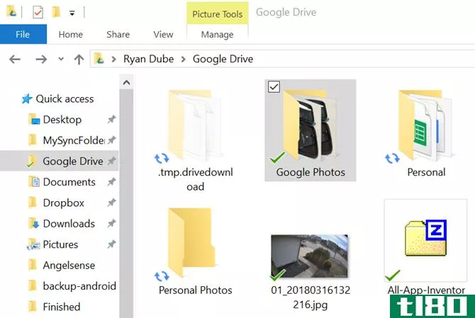 Google Photos Folder on Desktop