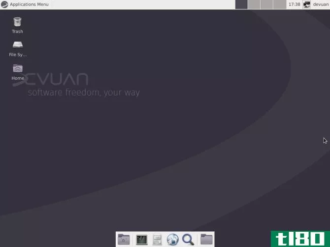 Devuan uses Xfce desktop environment 