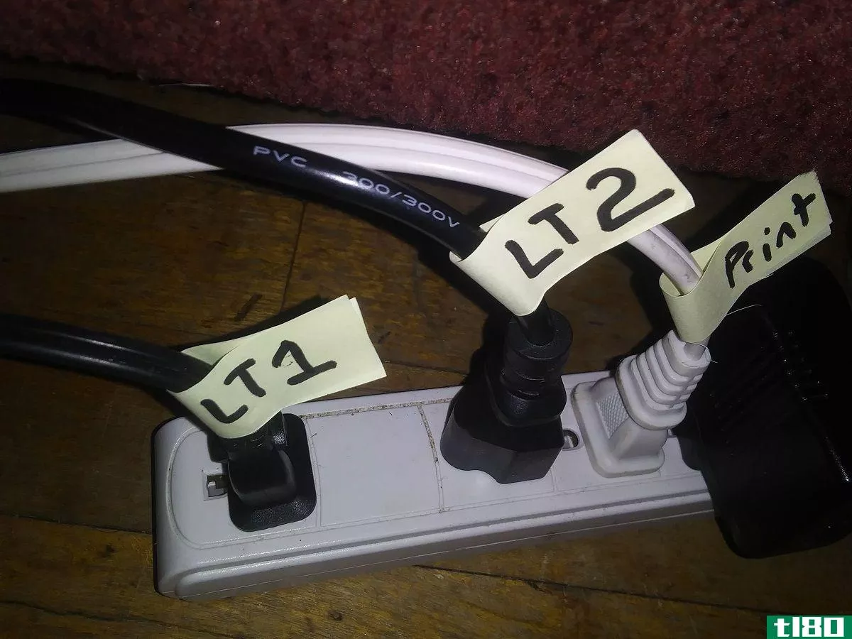 Simple labels for power cords