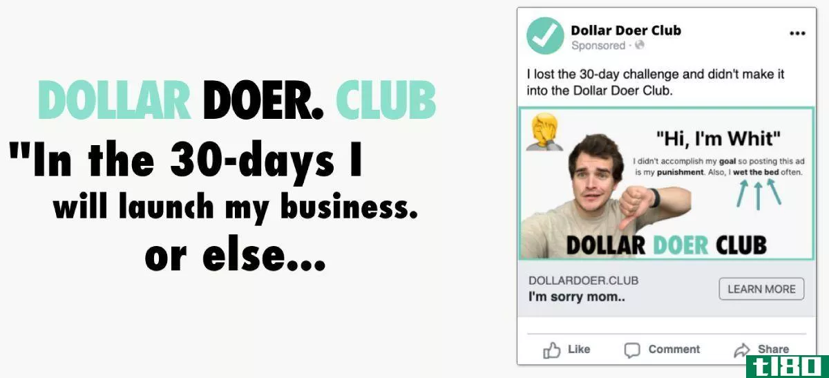 Meet your goals, or the Dollar Doer Club will post ads to embarrass and publicly shame you