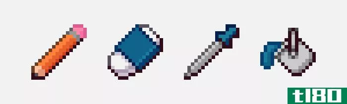 Pixel ic*** of basic tools needed for pixel art