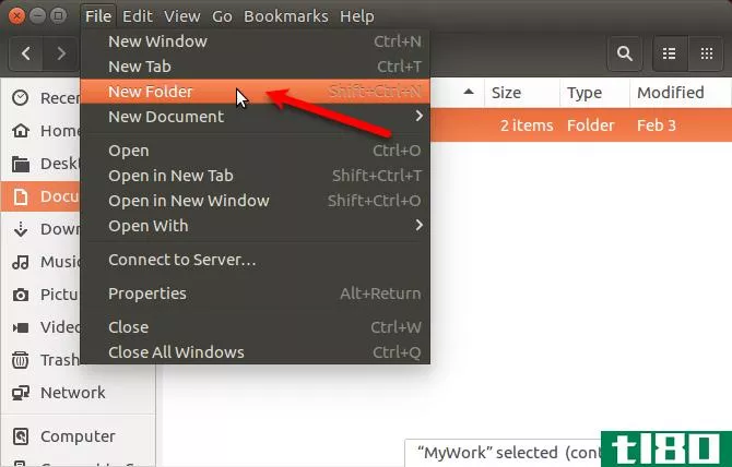Go to File > New Folder in Nautilus in Ubuntu