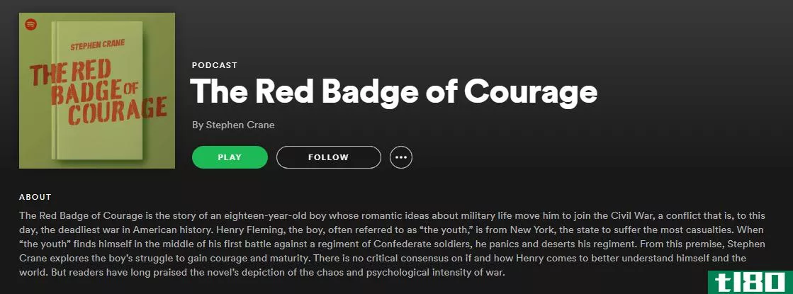 spotify the red badge of courage