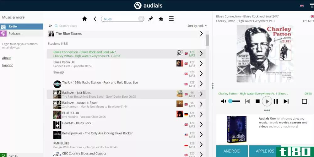 Stream music from online radio with Audials