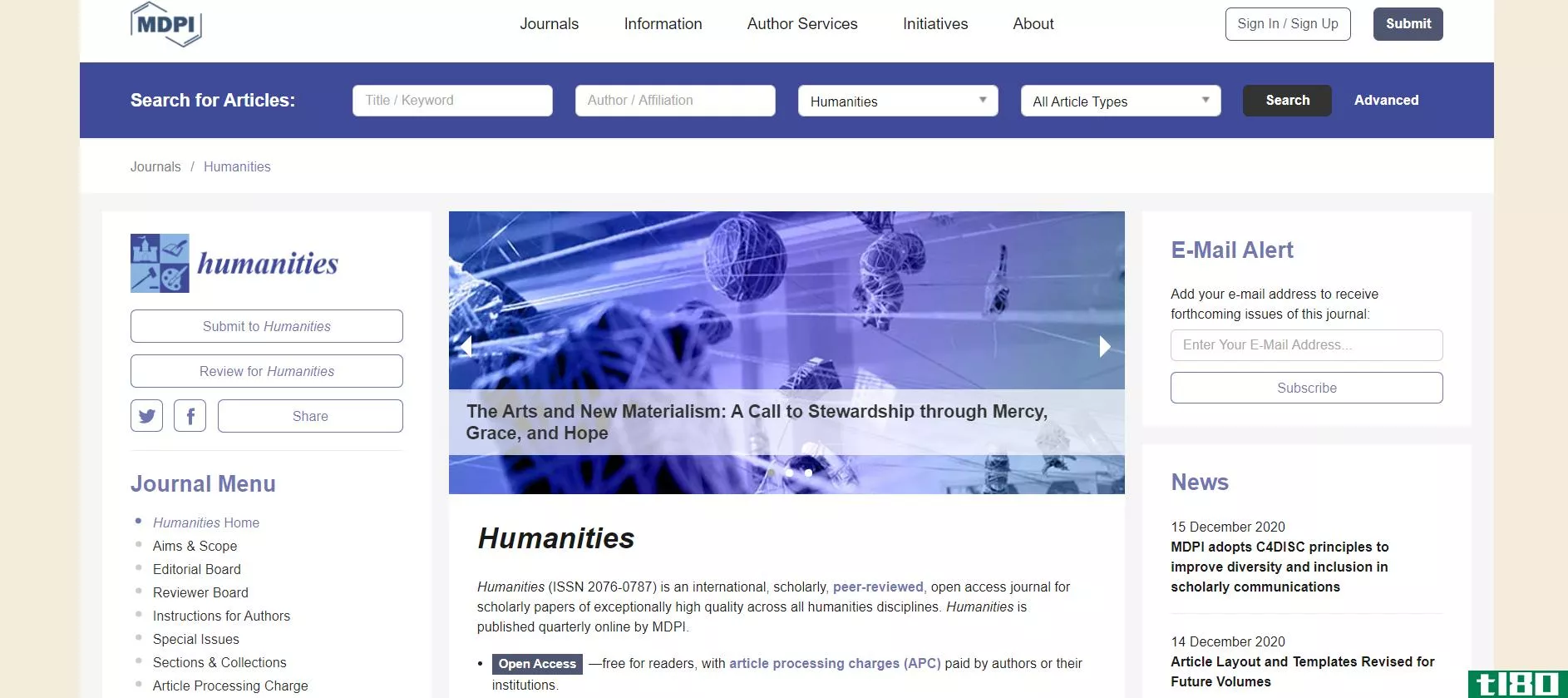 MDPI Humanities open access journals homepage
