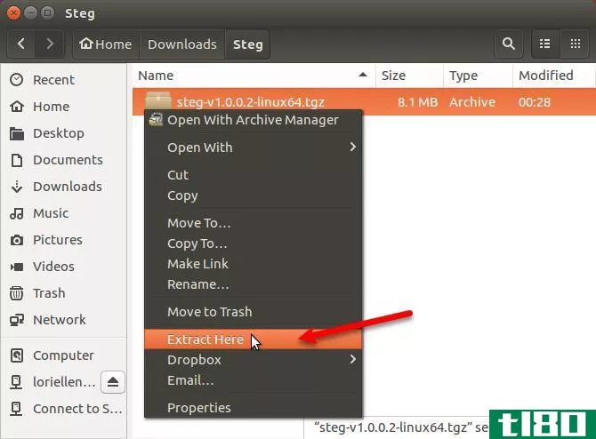 hide files in images in linux