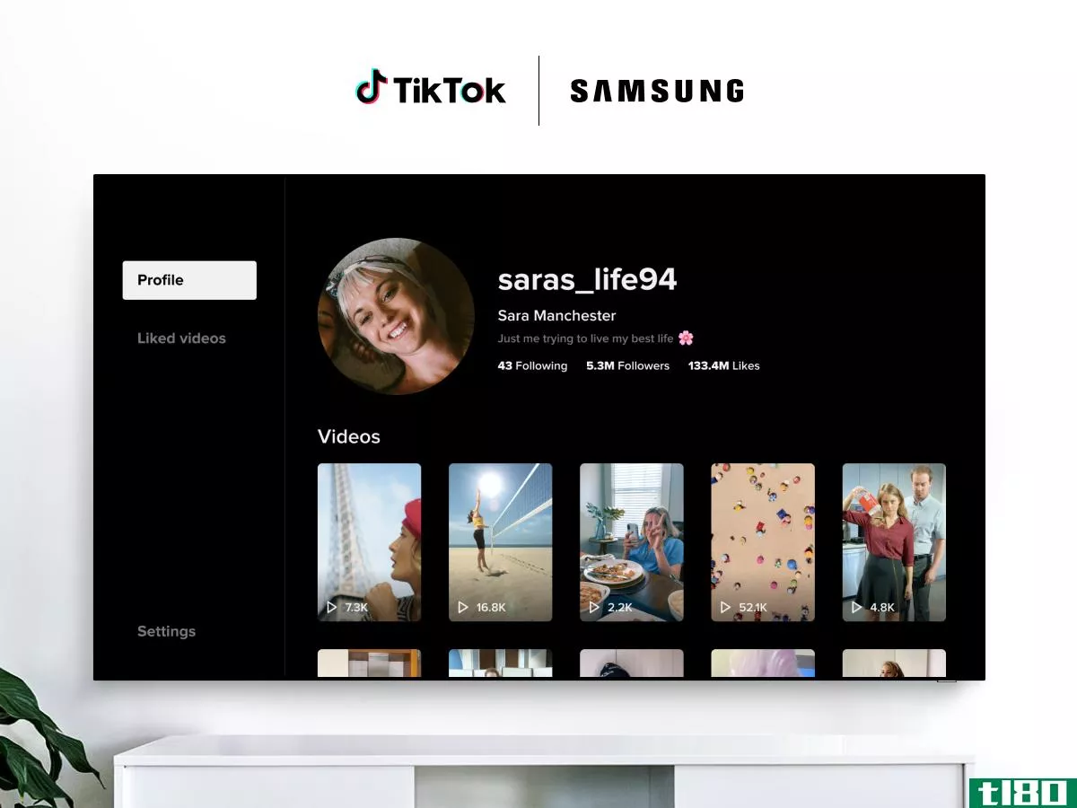 TikTok Samsung TV app user