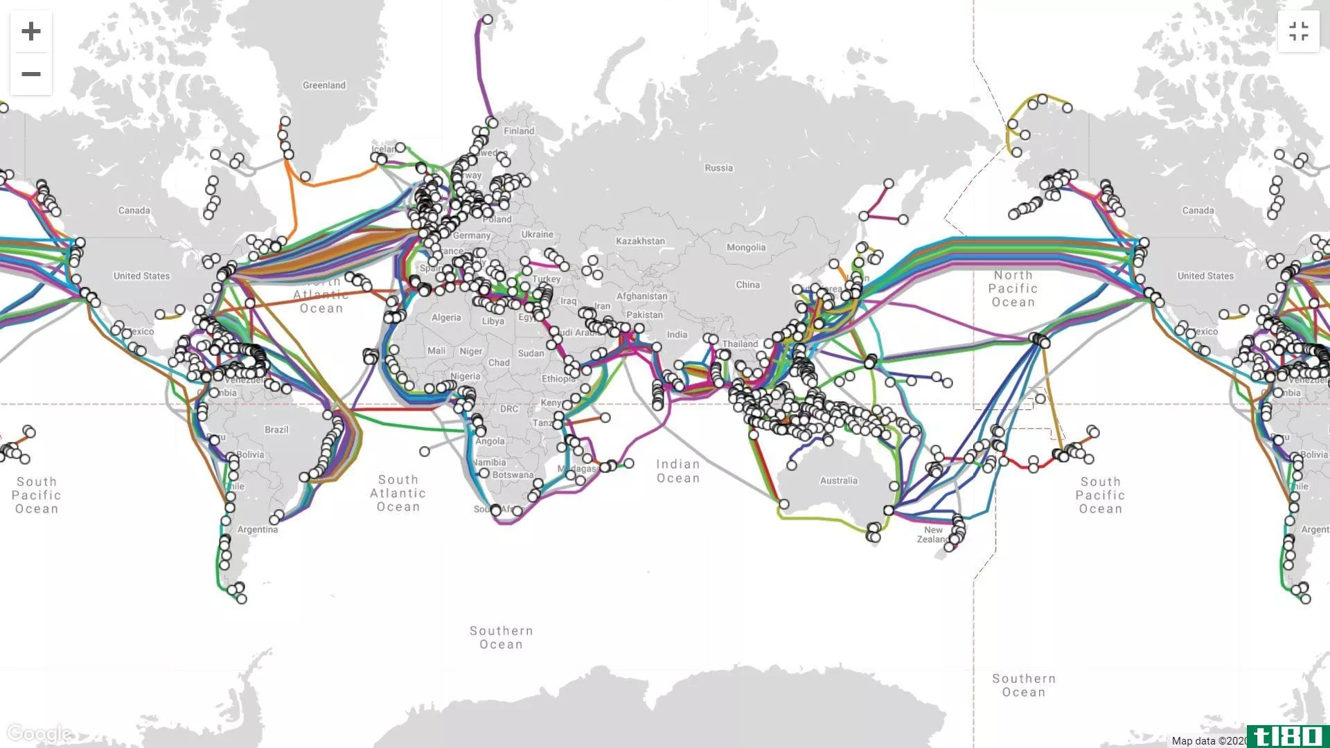 submarine cable map website